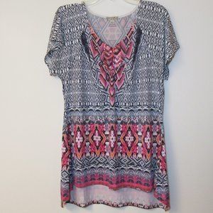 Short Sleeve Tunic Top, Womens, Size - M